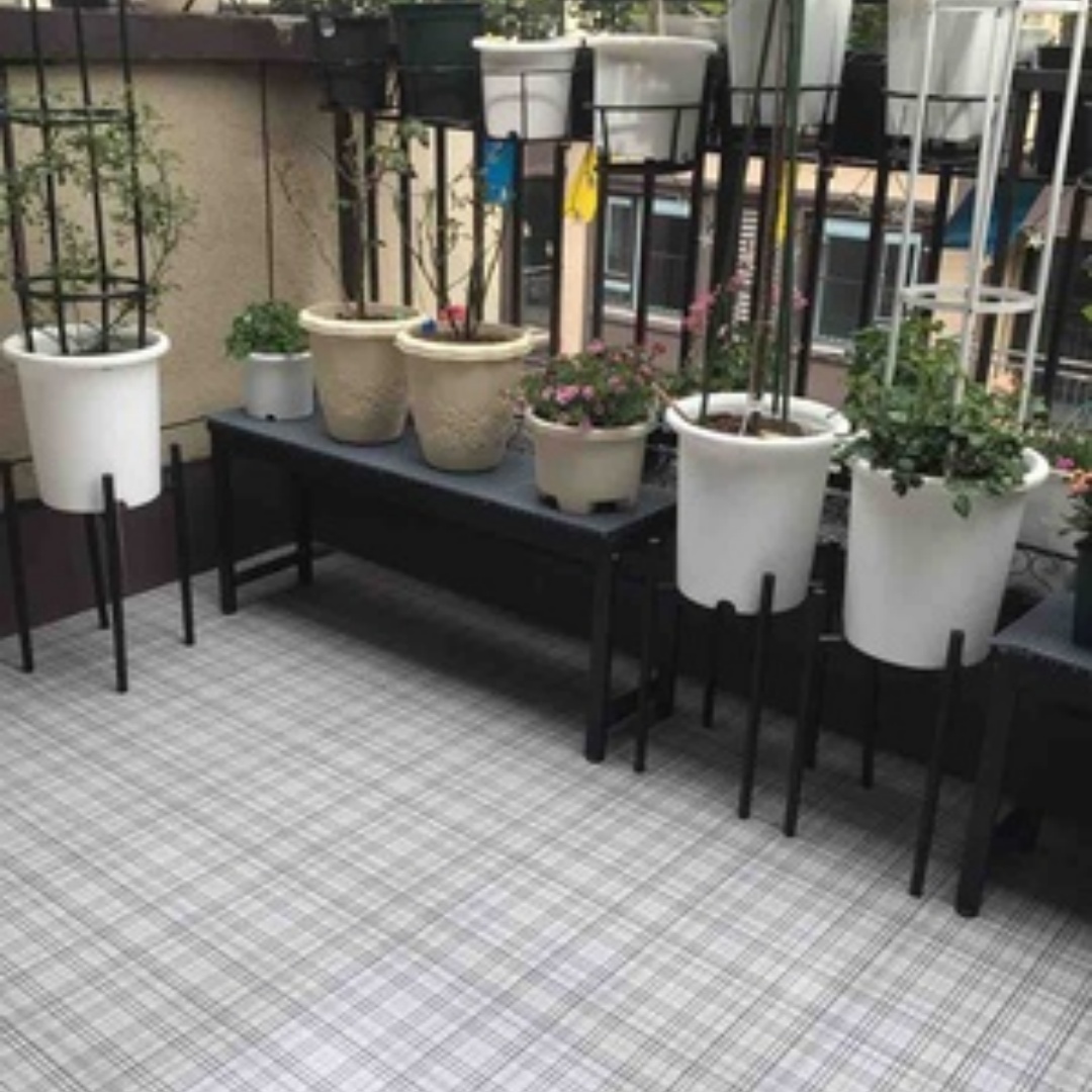 Outdoor Furniture Iron - حامل نباتات الأثاث الخارجي 40 سم،