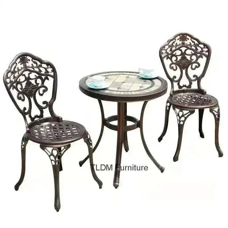 Outdoor Furniture Iron - مجموعة الأثاث كراسي الترفيه في الهواء