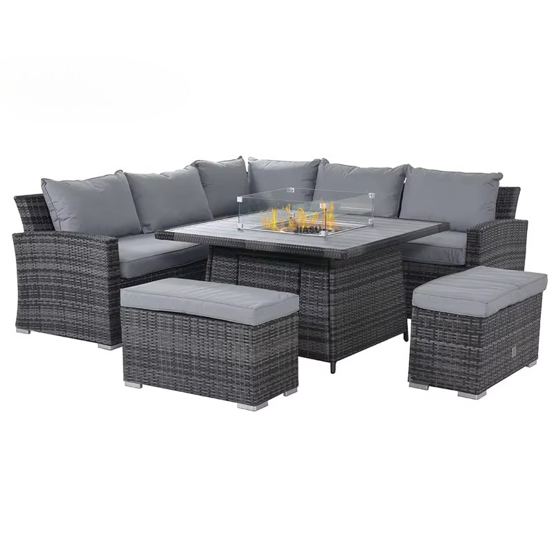 Outdoor Furniture L Shape - أثاث حدائق عصري فاخر، طقم أريكة