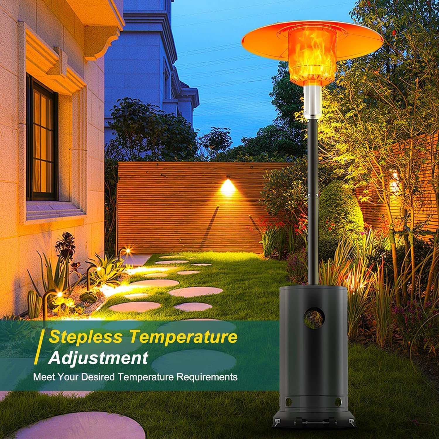 Patio Heater Standing - مصباح حراري خارجي بقدرة 4000 وحدة