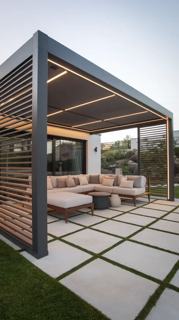Outdoor Furniture Gazebo - أثاث خارجي عصري، بيرجولا بيوكليماتيك، مظلة