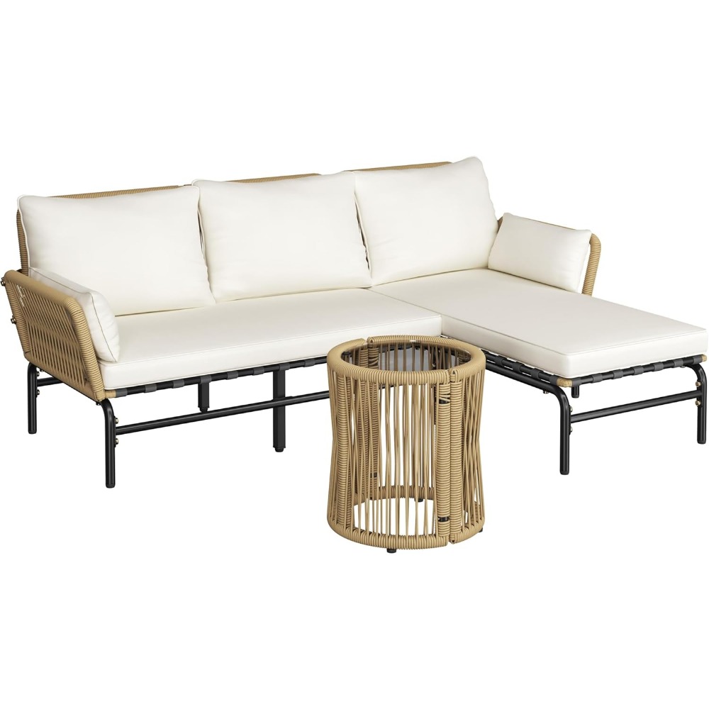 Outdoor Furniture L Shape - طقم أثاث خارجي على شكل حرف