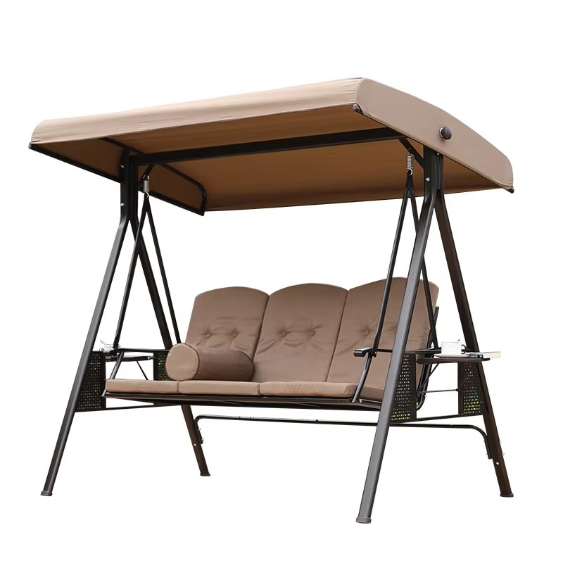 Outdoor Furniture Iron - كرسي معلق حديدي مزدوج عصري للشرفة