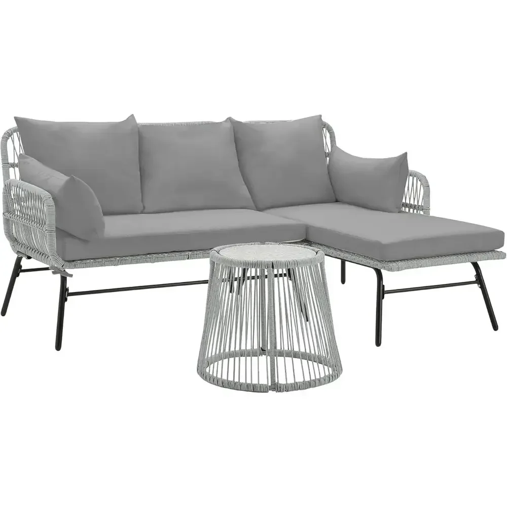 طقم أثاث حدائق على شكل حرف L ب - مراجعة Outdoor Furniture L Shape وسعره