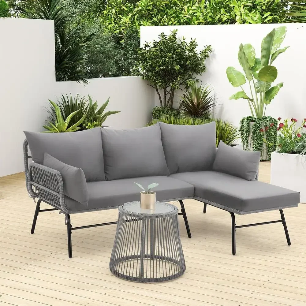 طقم أثاث حدائق على شكل حرف L ب - مراجعة Outdoor Furniture L Shape وسعره