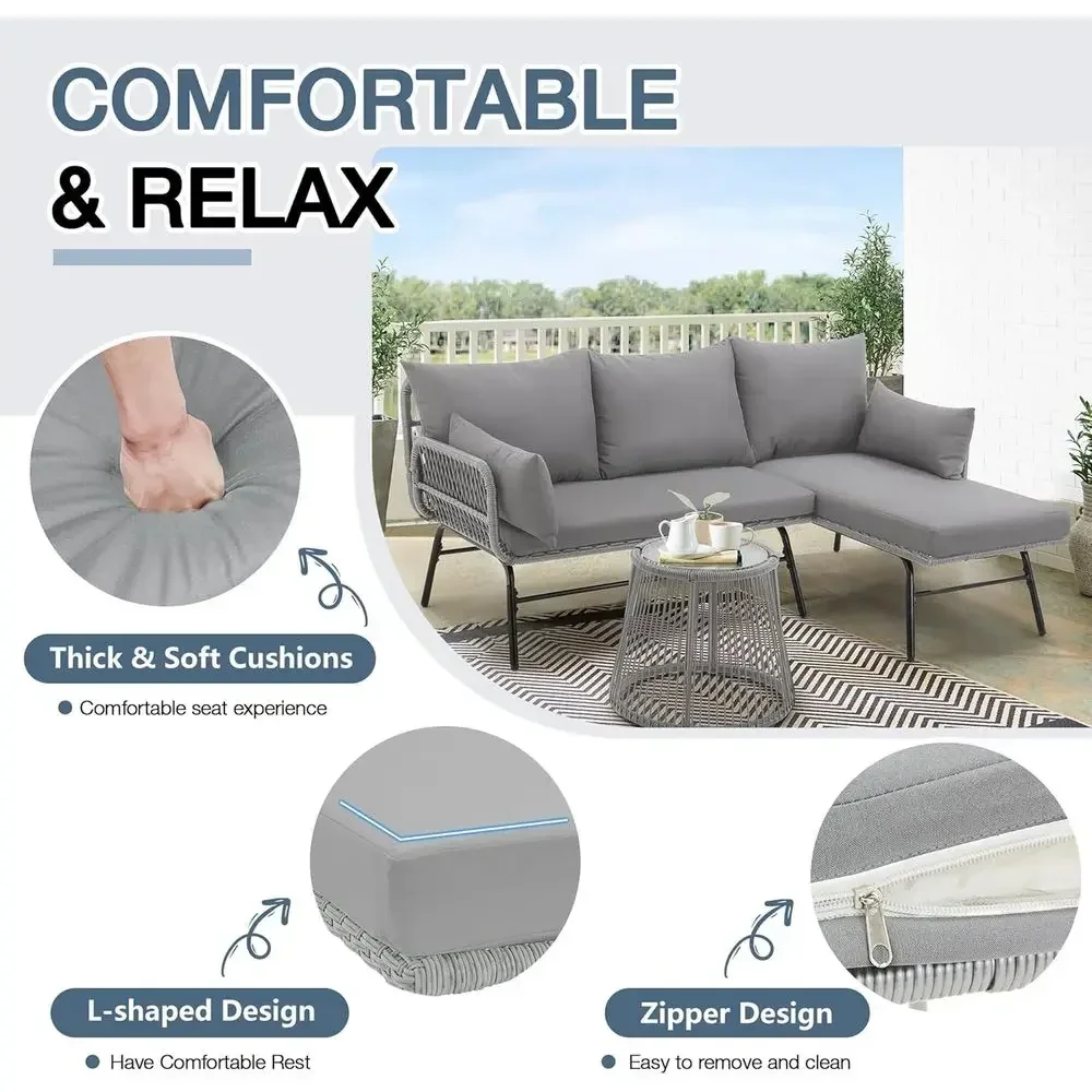 طقم أثاث حدائق على شكل حرف L ب - مراجعة Outdoor Furniture L Shape وسعره