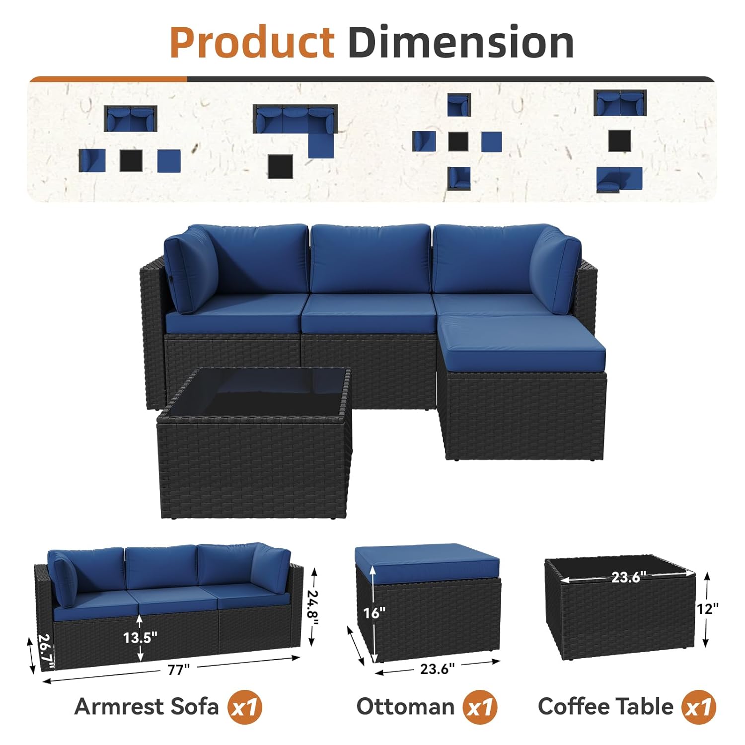 طقم أثاث للفناء الخارجي مكون م - مراجعة Outdoor Furniture L Shape وسعره