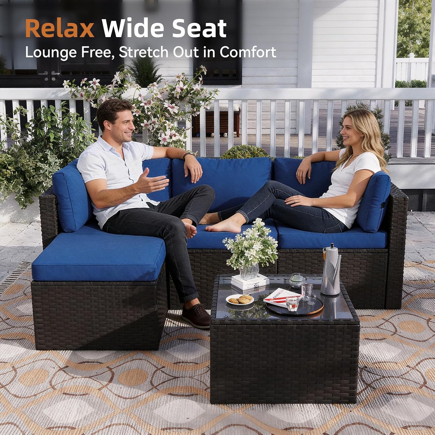 طقم أثاث للفناء الخارجي مكون م - مراجعة Outdoor Furniture L Shape وسعره