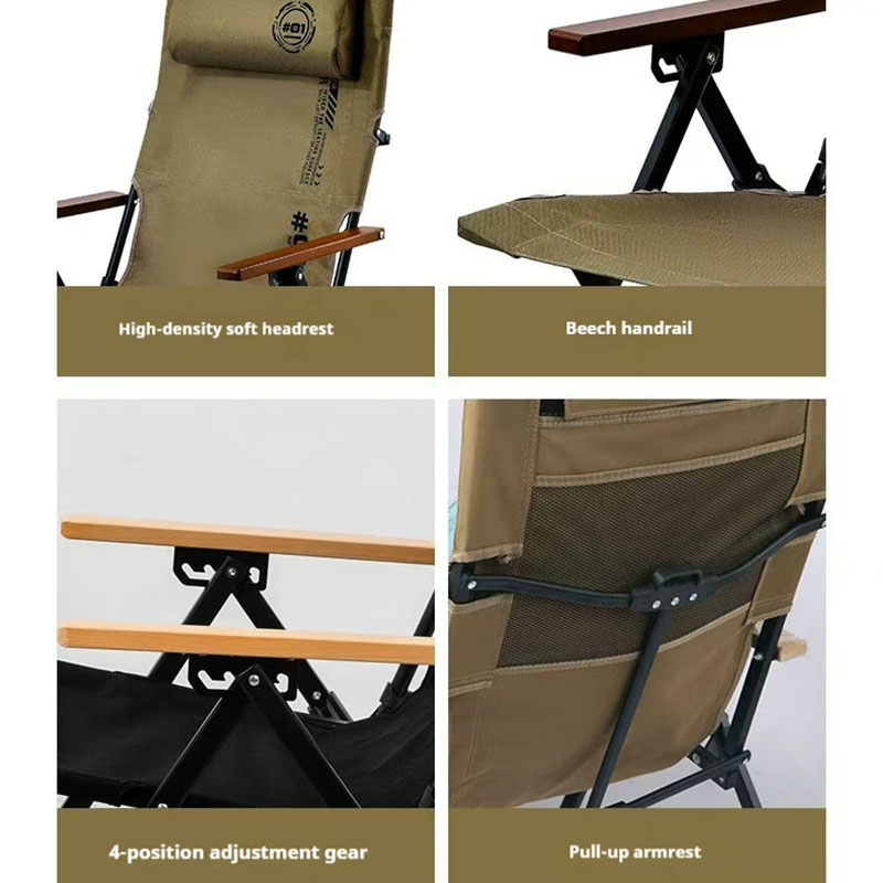 كرسي شاطئ وتخييم قابل للطي بظه - مراجعة Outdoor Furniture Iron وسعره