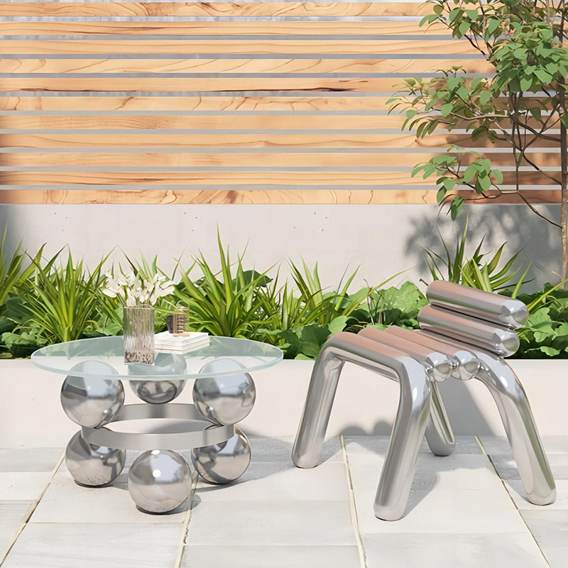 كرسي من الفولاذ المقاوم للصدأ، - مراجعة Outdoor Furniture Luxury وسعره