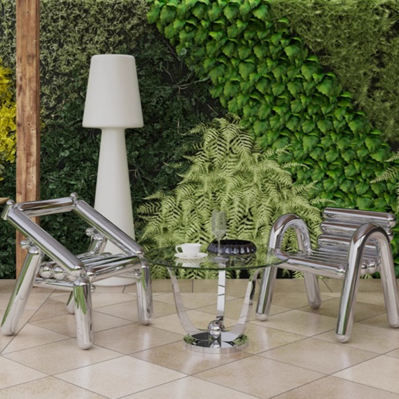 كرسي من الفولاذ المقاوم للصدأ، - مراجعة Outdoor Furniture Luxury وسعره