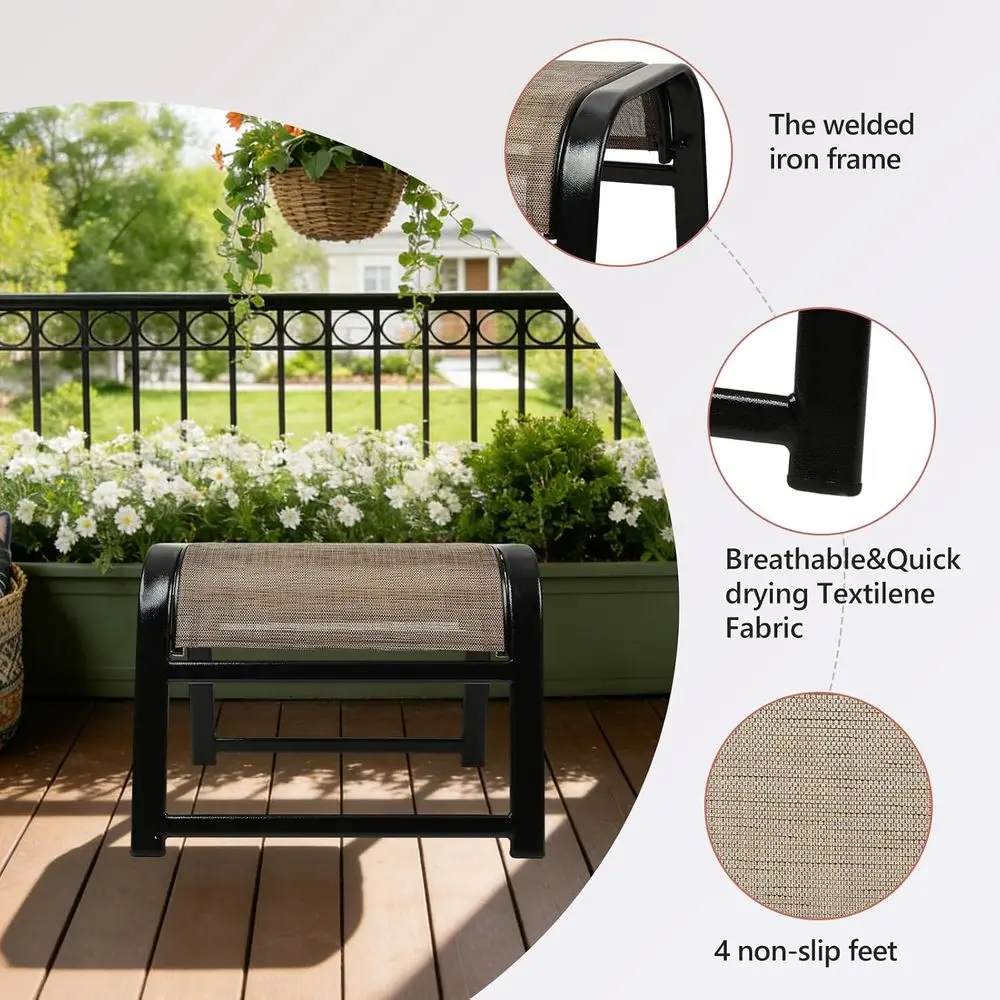 طقم أوتومان للفناء الخارجي، أث - مراجعة Outdoor Furniture Iron وسعره