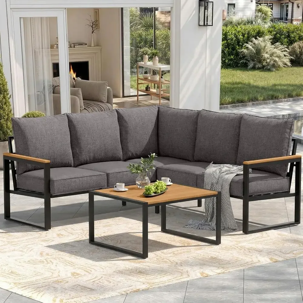 طقم أريكة خارجية مكون من 6 قطع - مراجعة Outdoor Furniture L Shape وسعره