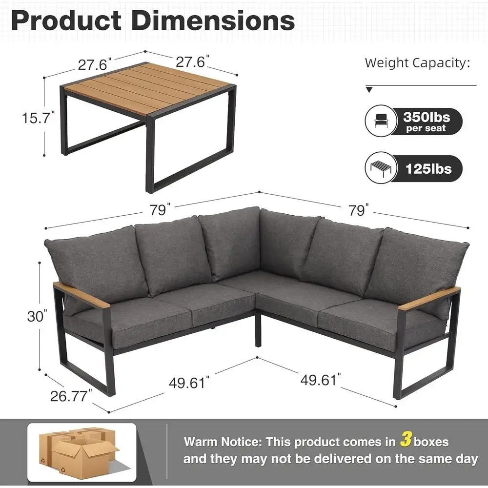 طقم أريكة خارجية مكون من 6 قطع - مراجعة Outdoor Furniture L Shape وسعره