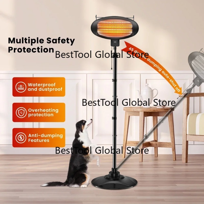 مدفأة كهربائية خارجية مقاومة ل - مراجعة Patio Heater Standing وسعره