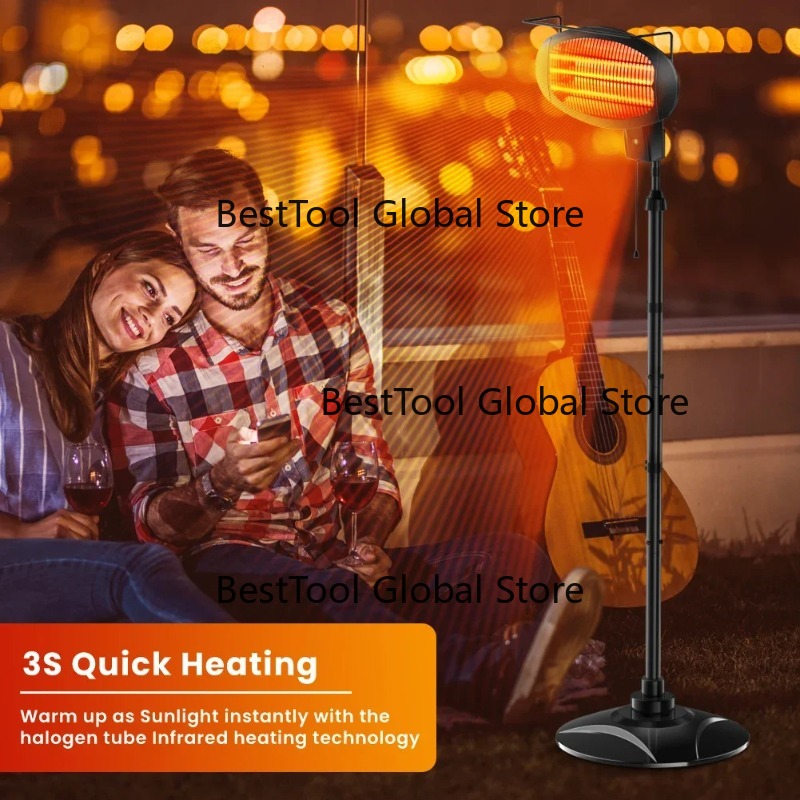 مدفأة كهربائية خارجية مقاومة ل - مراجعة Patio Heater Standing وسعره