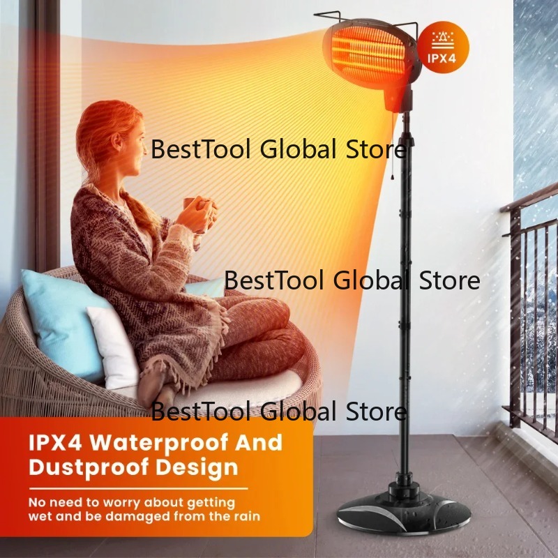 مدفأة كهربائية خارجية مقاومة ل - مراجعة Patio Heater Standing وسعره