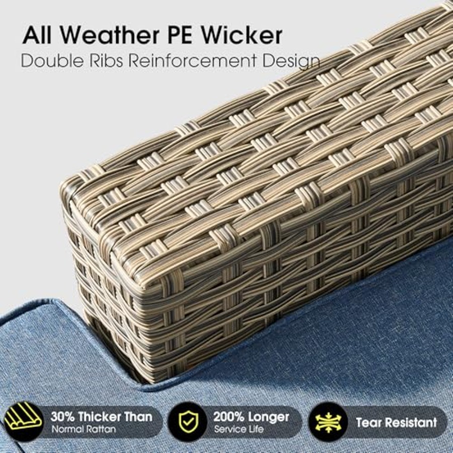 طقم أثاث خارجي مقطعي للشرفة مع - مراجعة Outdoor Furniture L Shape وسعره