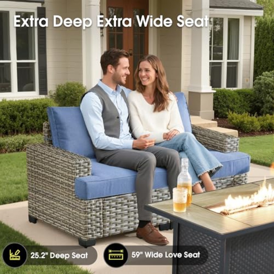 طقم أثاث خارجي مقطعي للشرفة مع - مراجعة Outdoor Furniture L Shape وسعره