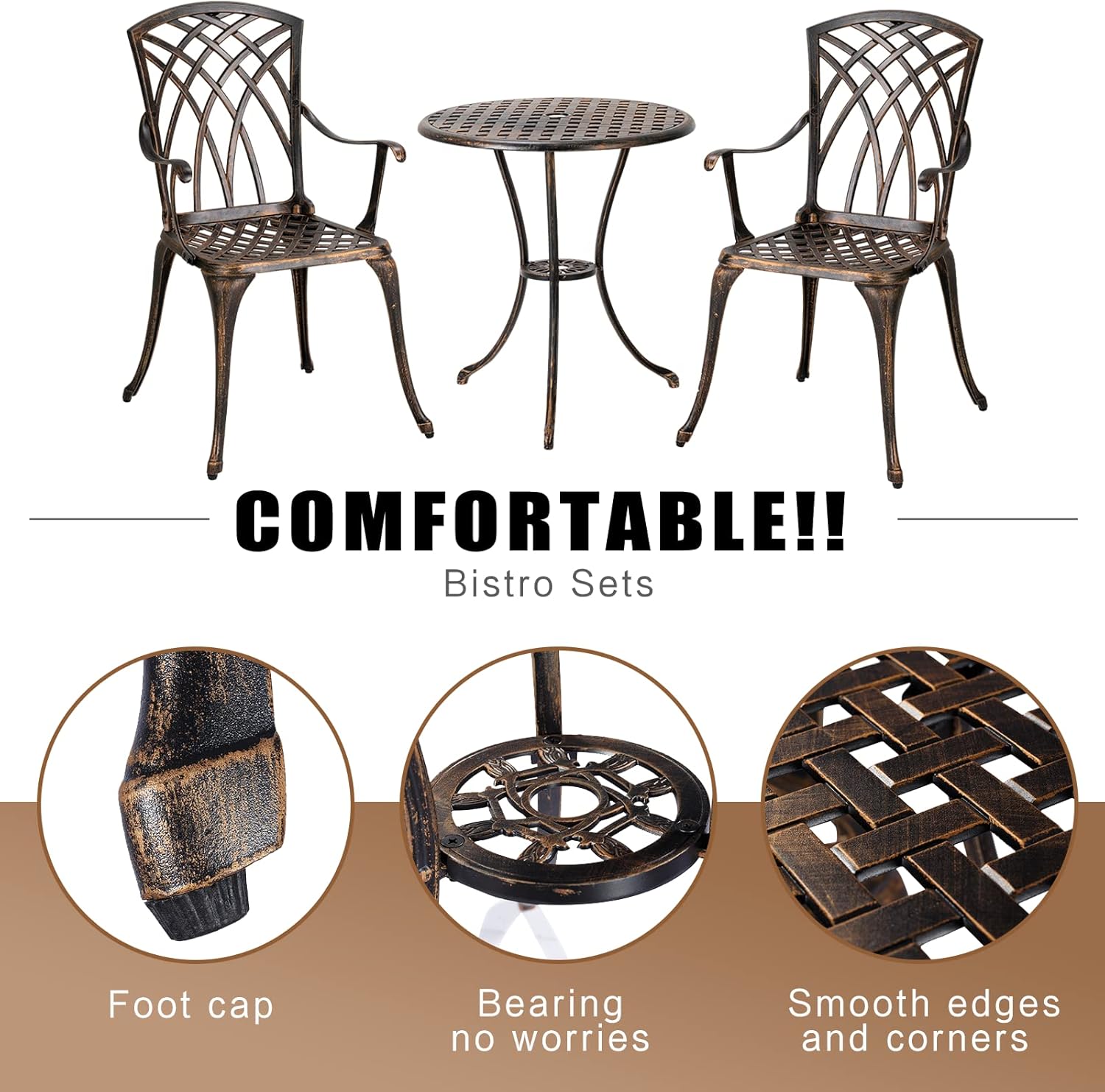 طقم بيسترو خارجي من 3 قطع مصنو - مراجعة Outdoor Furniture Table وسعره