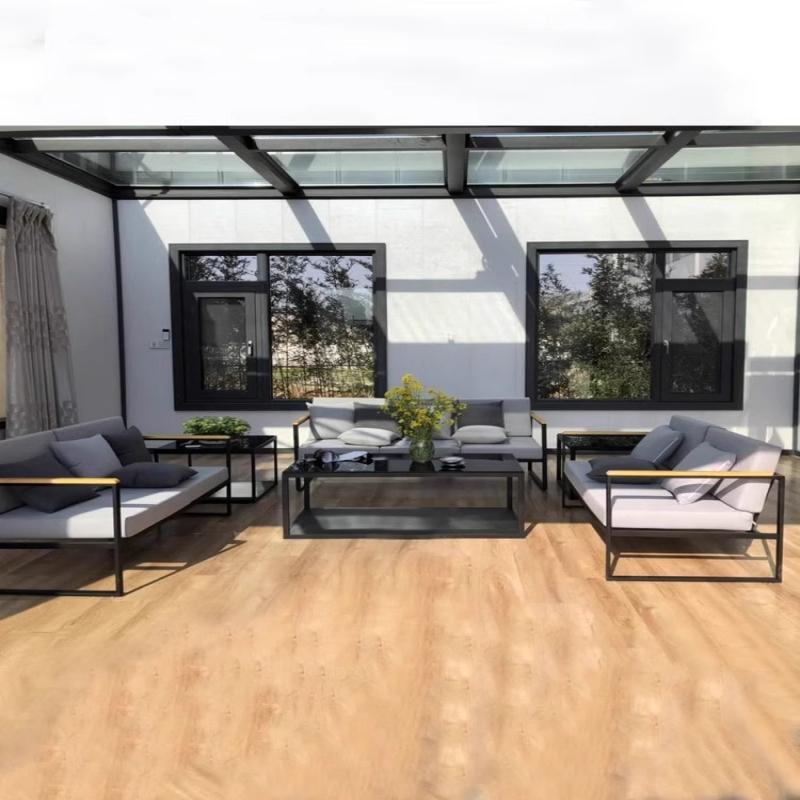 طقم أريكة حديث مقاوم للماء ومت - مراجعة Outdoor Furniture Iron وسعره