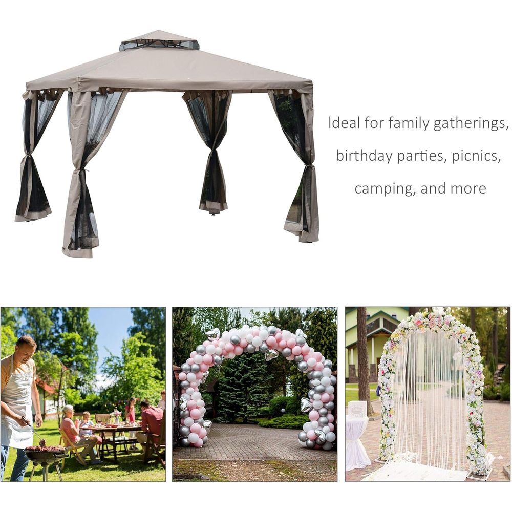 جازيبو للفناء الخارجي مقاس 9.6 - مراجعة Outdoor Furniture Gazebo وسعره