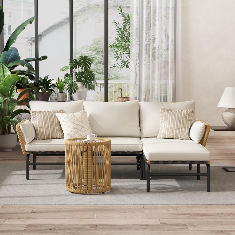 طقم أثاث خارجي على شكل حرف L م - مراجعة Outdoor Furniture L Shape وسعره