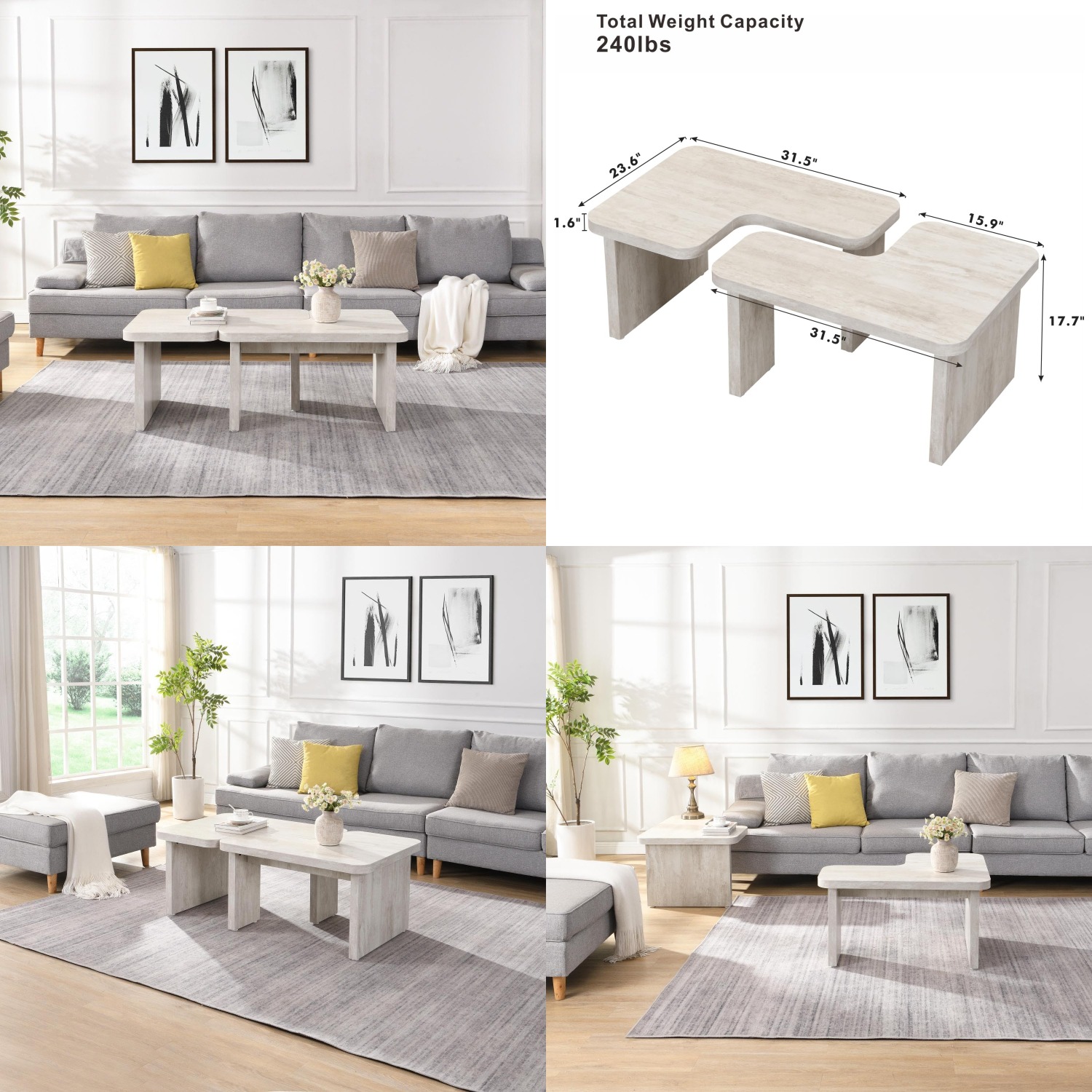 طاولة قهوة خشبية مستطيلة قابلة - مراجعة Outdoor Furniture L Shape وسعره