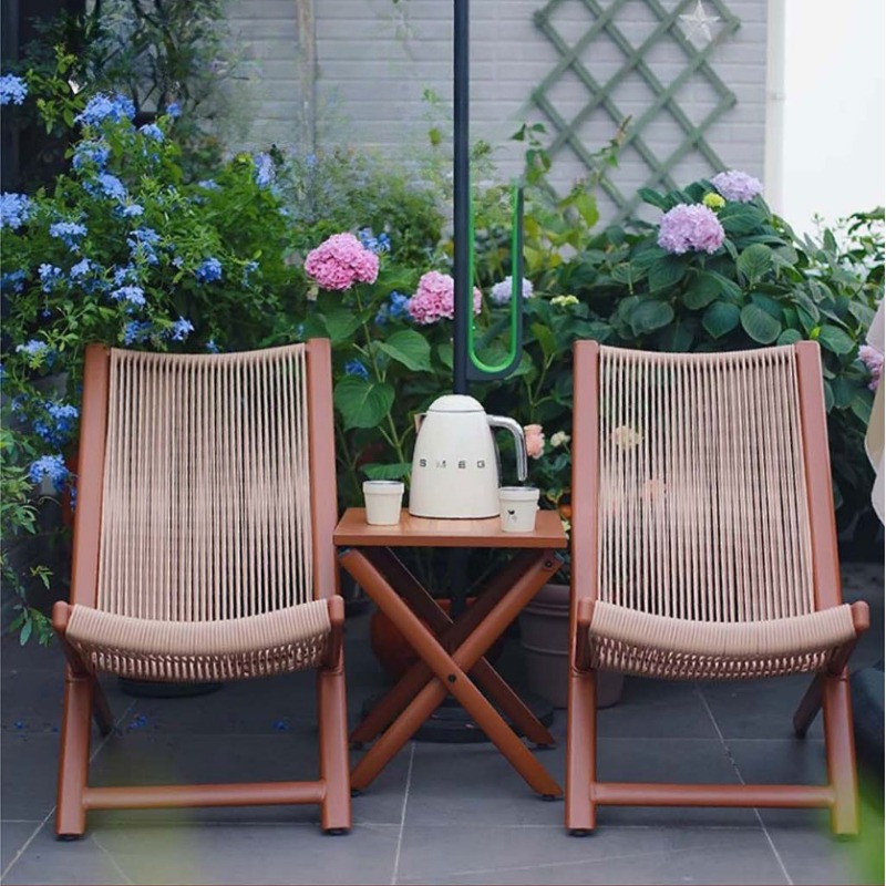 كرسي صالة خارجي منسوج من الروط - مراجعة Outdoor Furniture Iron وسعره