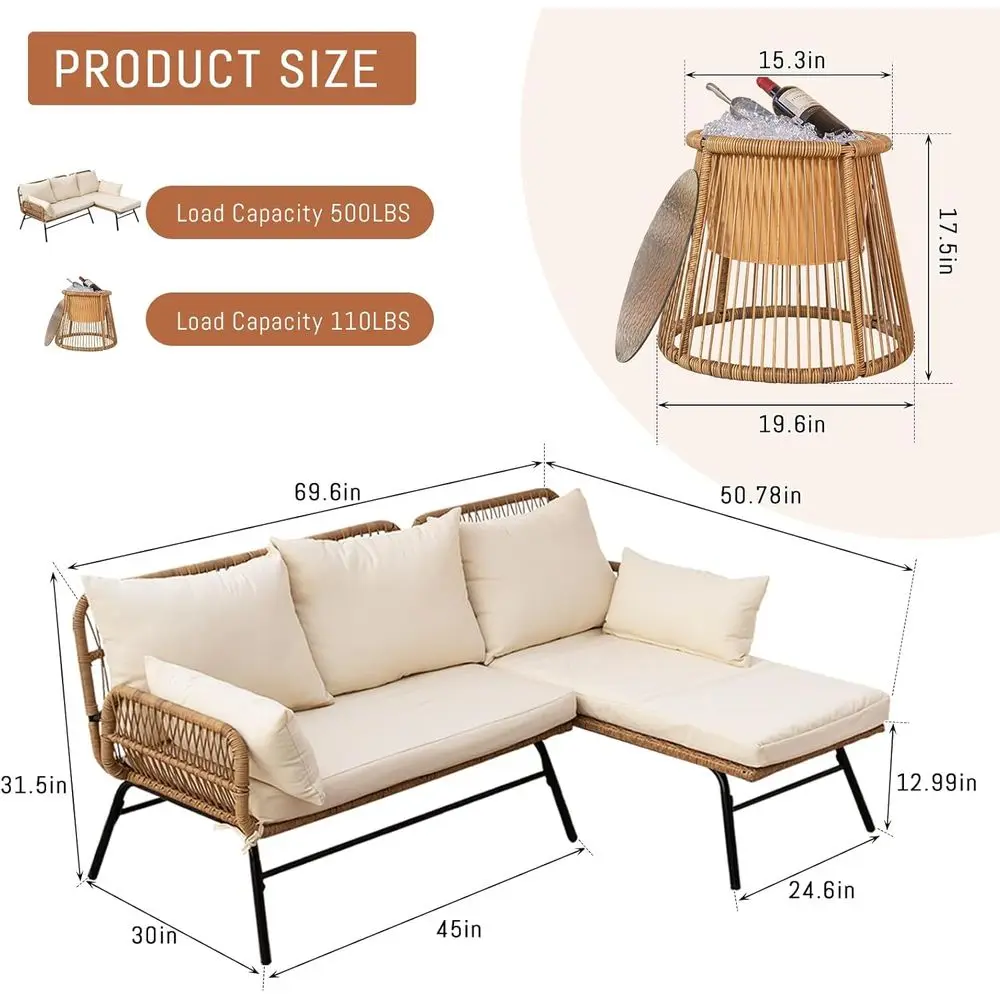 طقم أثاث فناء على الطراز البوه - مراجعة Outdoor Furniture L Shape وسعره