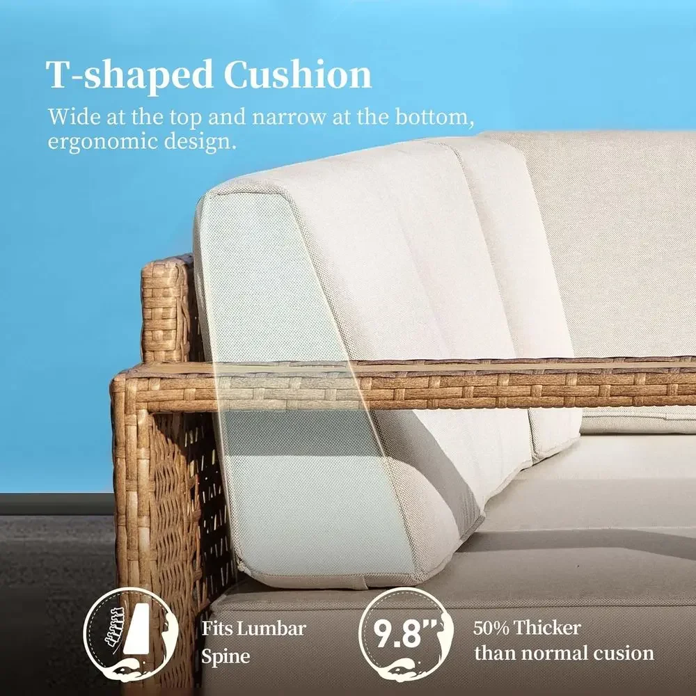 أريكة خارجية على شكل حرف L مع  - مراجعة Outdoor Furniture L Shape وسعره