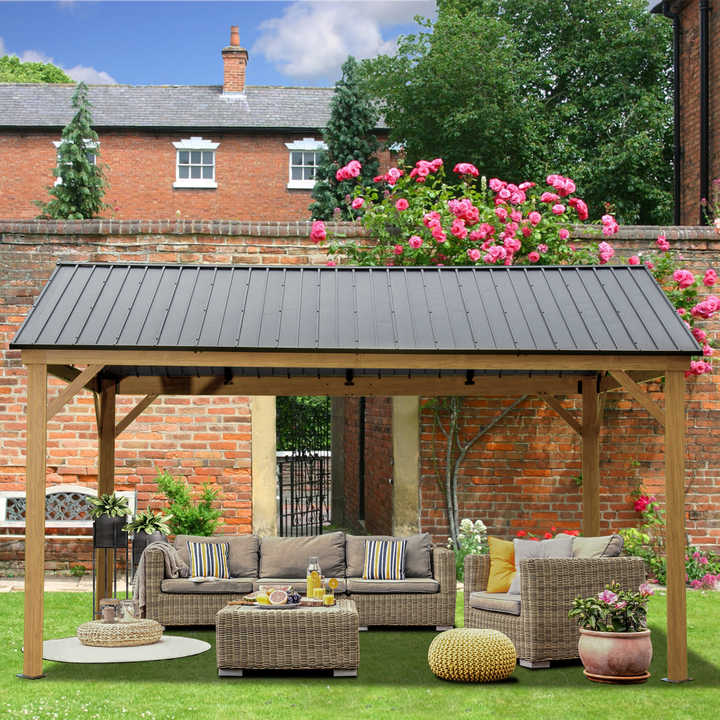 جازيبو خارجي بإطار ألومنيوم وس - مراجعة Outdoor Furniture Gazebo وسعره