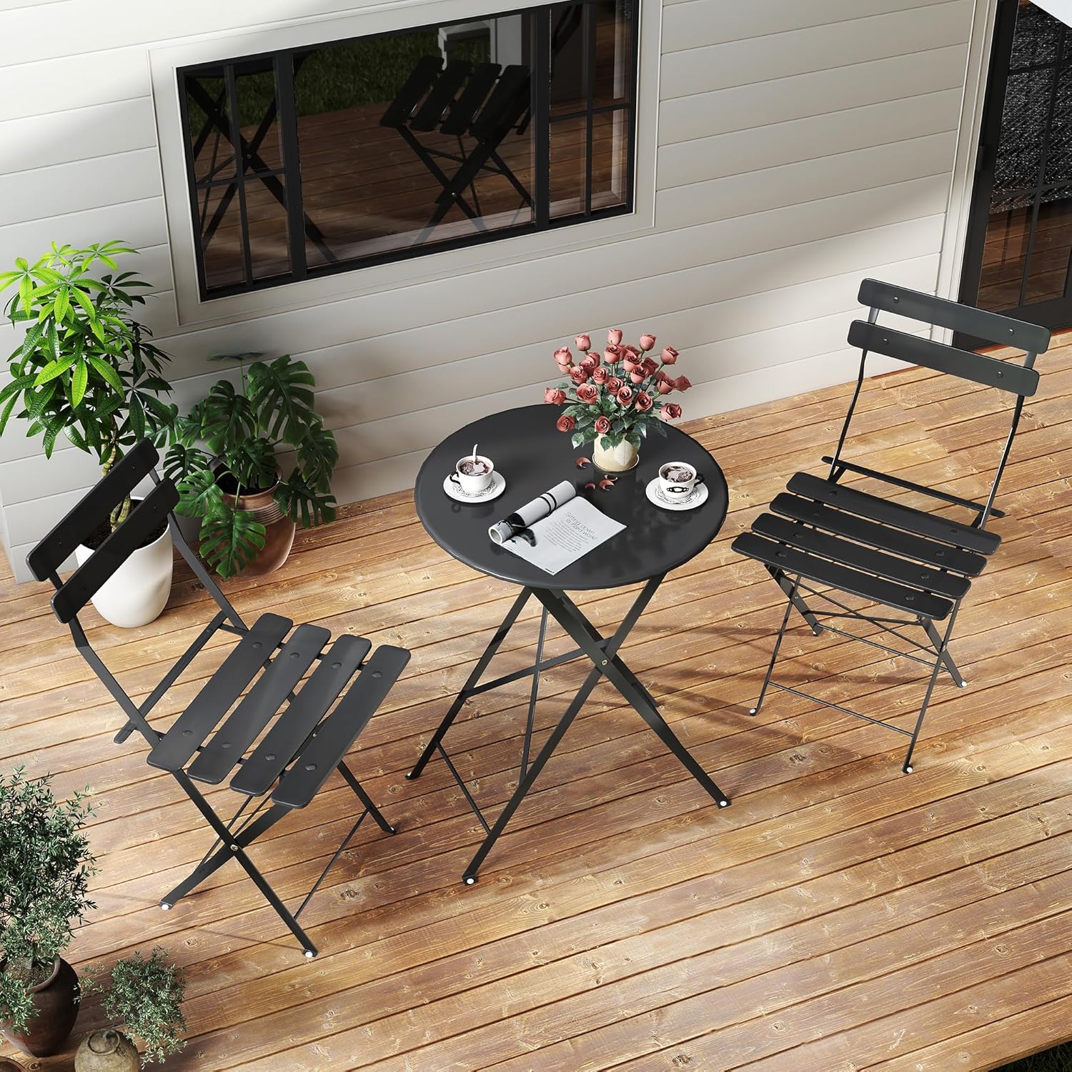 طقم بيسترو خارجي قابل للطي من  - مراجعة Outdoor Furniture Table وسعره