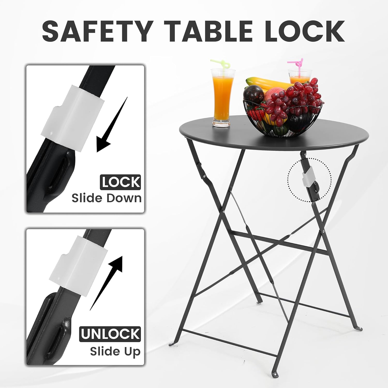 طقم بيسترو خارجي قابل للطي من  - مراجعة Outdoor Furniture Table وسعره