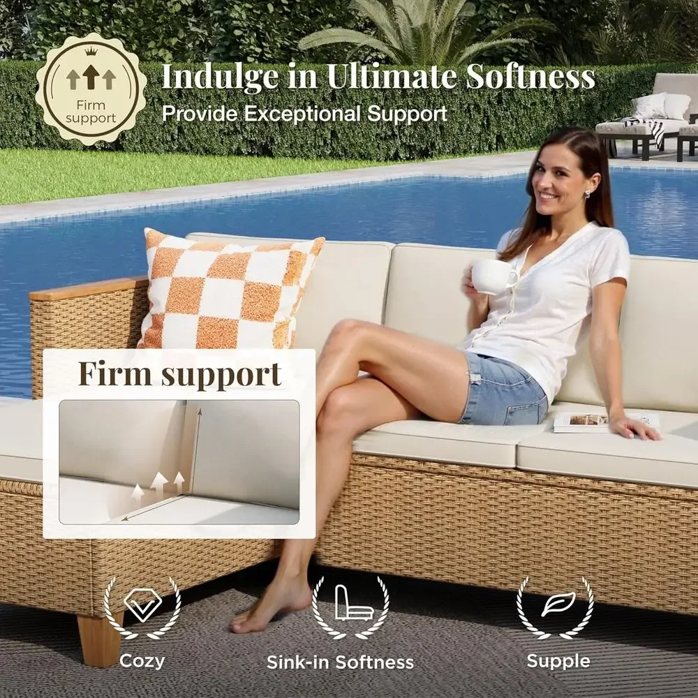 طقم أثاث خارجي من 3 قطع: أريكة - مراجعة Outdoor Furniture L Shape وسعره
