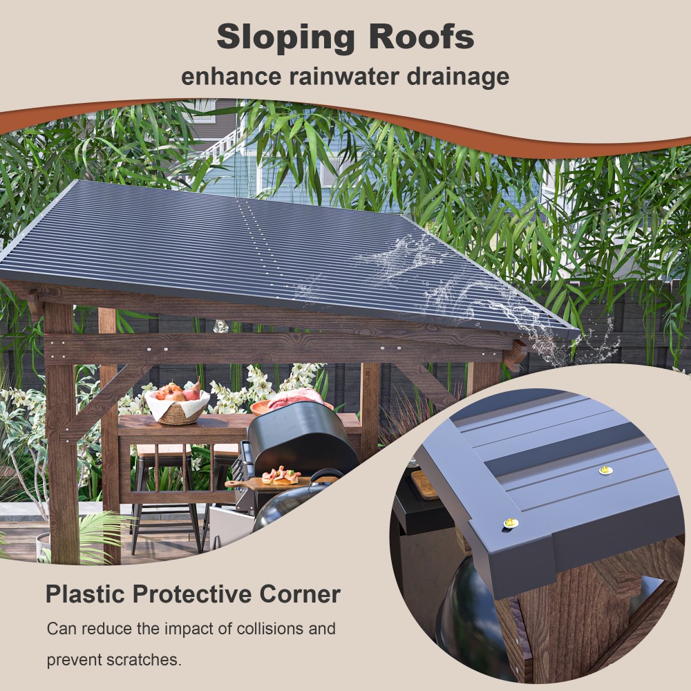برجولا خشبية عصرية 13 قدم × 6. - مراجعة Outdoor Furniture Gazebo وسعره